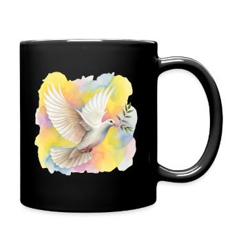 Colombe de la Paix - Mug uni - noir - Droite