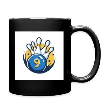 Bowling à neuf quilles - Mug uni - noir - Droite