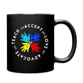 Autismus Lehrer Inklusion Akzeptanz Geschenk - Tasse einfarbig - Schwarz - Rechts
