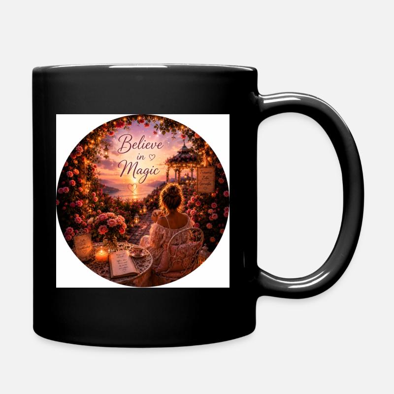 Believe in Magic Garden - Full Colour Mug - black