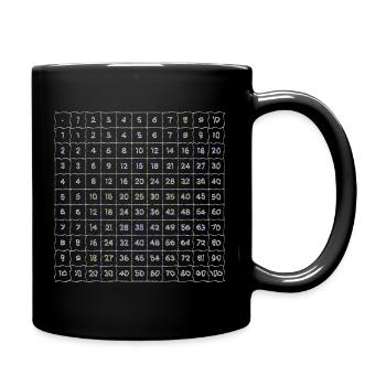 Tables de multiplication Nombres nets d’apprentissage scolaire de mathématiques - Mug uni - noir - Droite