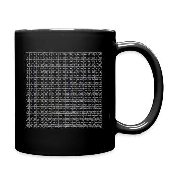 tables de multiplication, nombres, école, apprentissage, net, mathématiques - Mug uni - noir - Droite