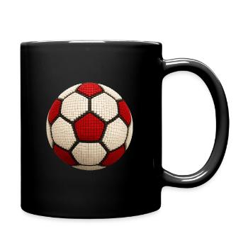 Voxel Football Red White Red 2026 Fan Ball Shirt - Full Colour Mug - black - Right