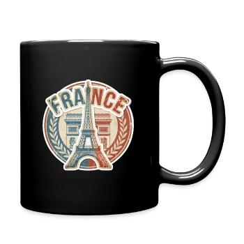Sticker France Badge Vintage Paris - Mug uni - noir - Droite