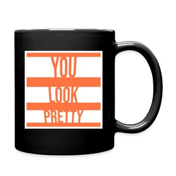 Tu as l’air assez drôle, complément Logo de l’amour de soi - Mug uni - noir - Droite