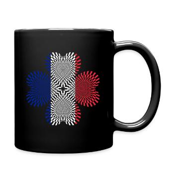 Tricolor Flag Spirals - Full Colour Mug - black - Right