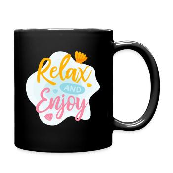 Détendez-vous et profitez des vacances d’été - Mug uni - noir - Droite