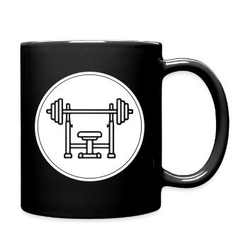 Développé couché avec musculation - Mug uni - noir - Droite