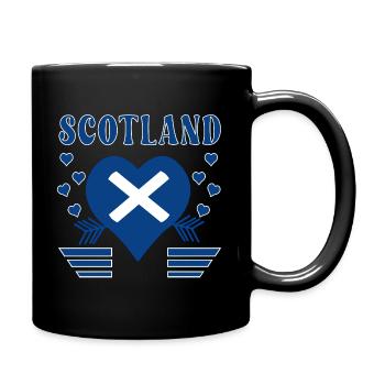 Scotland Heart - Tasse einfarbig - Schwarz - Rechts