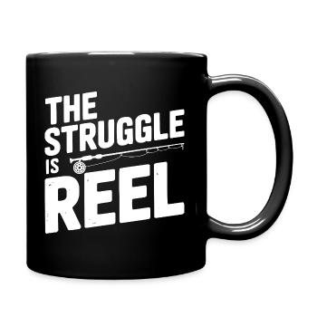 Der Kampf ist Reel - Tasse einfarbig - Schwarz - Rechts