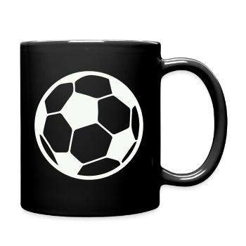Classic Football Pattern Shirt - Full Colour Mug - black - Right