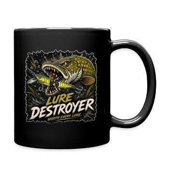 Pike Fishing Lure Destroyer T-Shirt - Full Colour Mug - black - Right