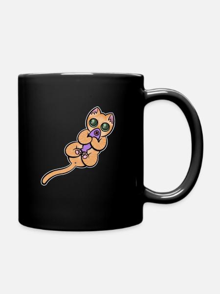 Chaton et Poisson - Mug uni - noir