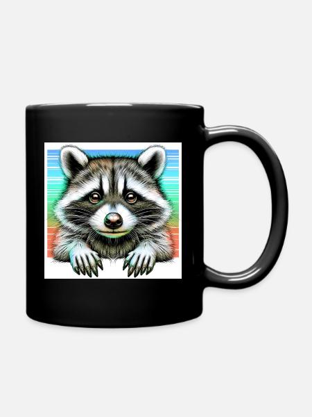 Raton laveur - Mug uni - noir