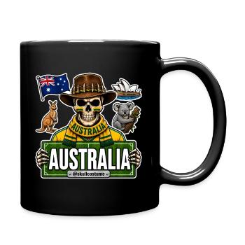SkullCostume World Edition: Australien - Tasse einfarbig - Schwarz - Rechts