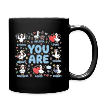 You Are: Bold Positivity with Geese - Full Colour Mug - black - Right