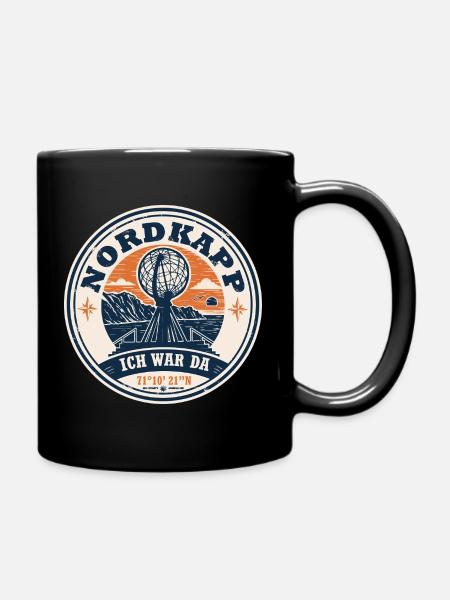 Nordkapp Nordkap Norwegen Roadtrip Geschenk - Tasse einfarbig - Schwarz