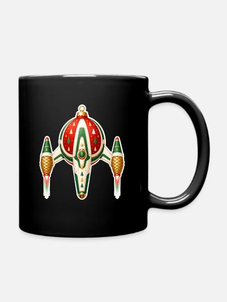 Vaisseau spatial de Noël. 2 - Mug uni - noir