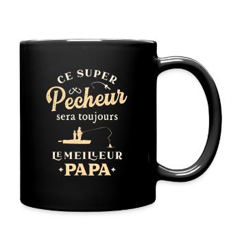 Papa Pêcheur, Fete Des Peres - Mug uni - noir - Droite