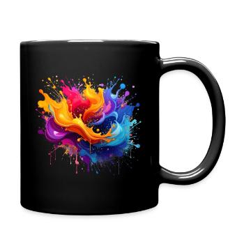 Colour explosion splashes - Full Colour Mug - black - Right
