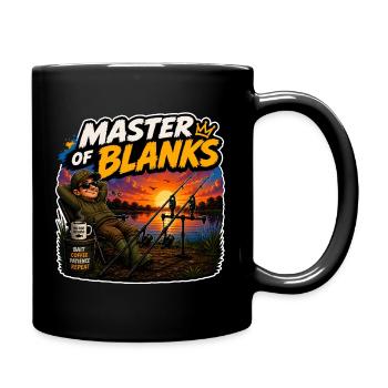 Karpfenfischer-Meister der Blanks - Tasse einfarbig - Schwarz - Rechts
