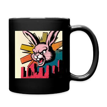 Déchaînement du lapin maléfique - Mug uni - noir - Droite