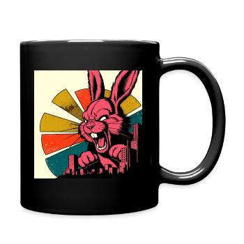 Déchaînement du lapin maléfique - Mug uni - noir - Droite