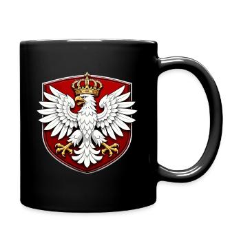 Polish Eagle with Crown Shield - Full Colour Mug - black - Right