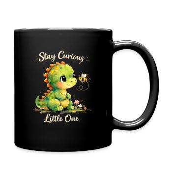 Aquarelle Dino : Reste curieux, petit - Mug uni - noir - Droite