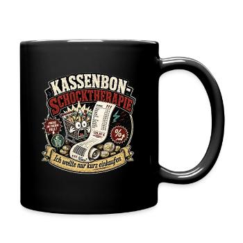 Kassenbon Schocktherapie - Inflation sichtbar - Tasse einfarbig - Schwarz - Rechts