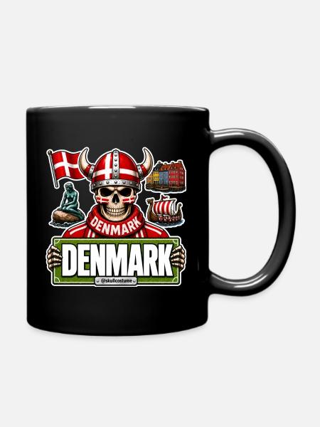 SkullCostume World Edition: Denmark - Full Colour Mug - black