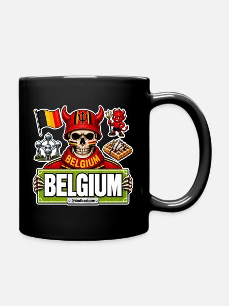SkullCostume Édition Mondiale : Belgique - Mug uni - noir
