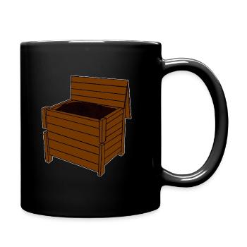 Kompost-Haufen Gärtner Hobby  - Tasse einfarbig - Schwarz - Rechts
