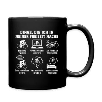 fahrrad fahren - Tasse einfarbig - Schwarz - Rechts
