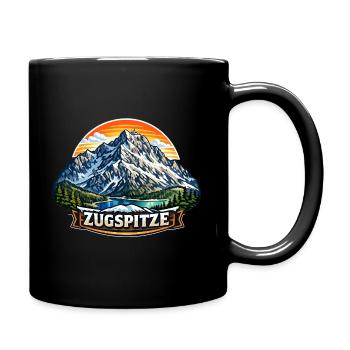 Zugspitze Alpen Panorama - Tasse einfarbig - Schwarz - Rechts