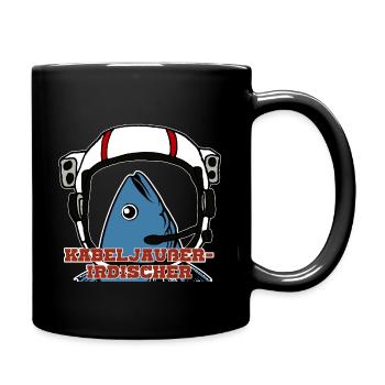 Lustiges Fisch-Wortspiel Angel-Humor Geschenk - Tasse einfarbig - Schwarz - Rechts