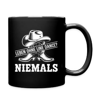 Niemals ohne Line Dance - Tasse einfarbig - Schwarz - Rechts