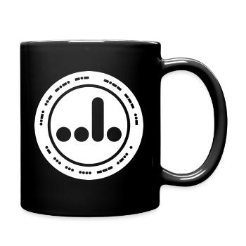 F*ck You A**hole in Morse Code Badge - Full Colour Mug - black - Right