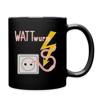 Lugworm Ambiguous Joke Dad Humor Gift Idea - Full Colour Mug - black - Right