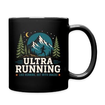 Ultra Running - Like Running, But With a Snacks - Full Colour Mug - black - Right