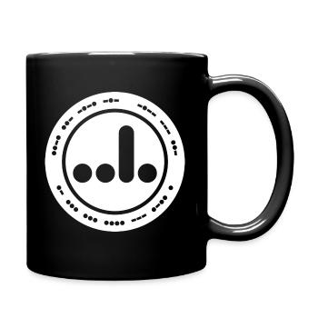 F*ck You A**hole in Morse Code Badge - Full Colour Mug - black - Right