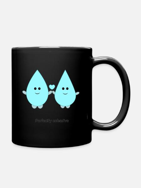 Perfectly Cohesive Water Drops - Full Colour Mug - black