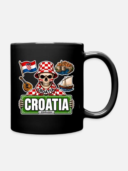 SkullCostume Édition Mondiale : Croatie - Mug uni - noir