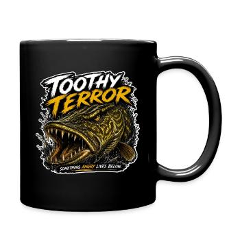 Terreur dentée de pêche au brochet - Mug uni - noir - Droite