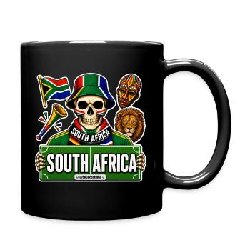 SkullCostume World Edition: Südafrika - Tasse einfarbig - Schwarz - Rechts