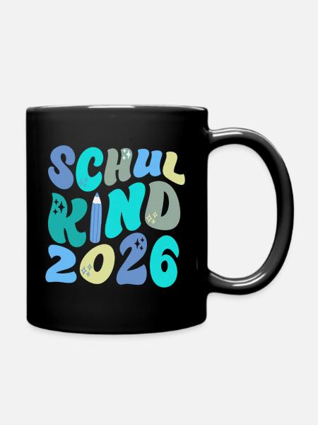 Einschulung – Bunte Schulstart Edition - Tasse einfarbig - Schwarz