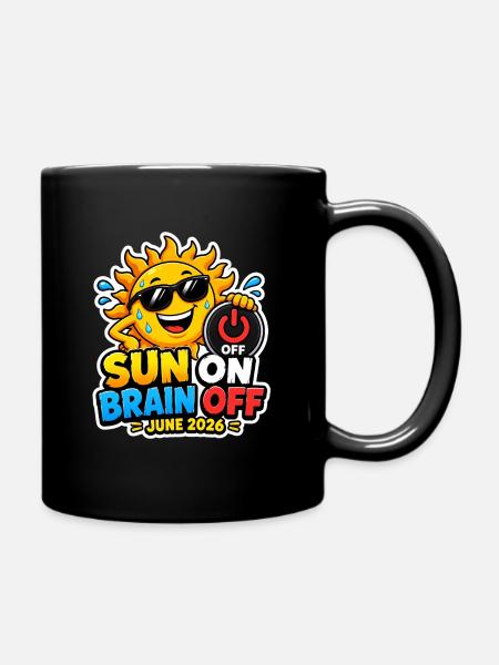 Heatwave 2026 | Sun On Brain Off - Full Colour Mug - black