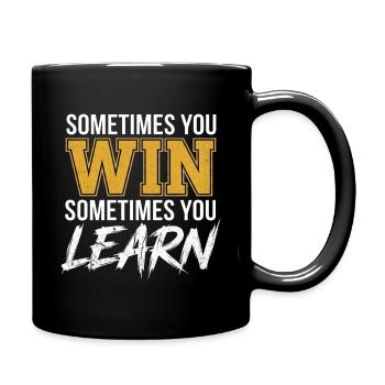 Gagner ou apprendre : Mentalité de croissance - Mug uni - noir - Droite