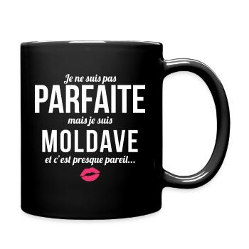 Je Ne Suis Pas Parfaite Mais Je Suis Moldave Et... - Mug uni - noir - Droite