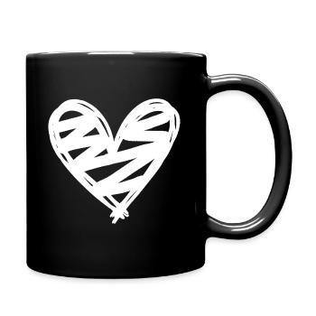 Cœur - Mug uni - noir - Droite